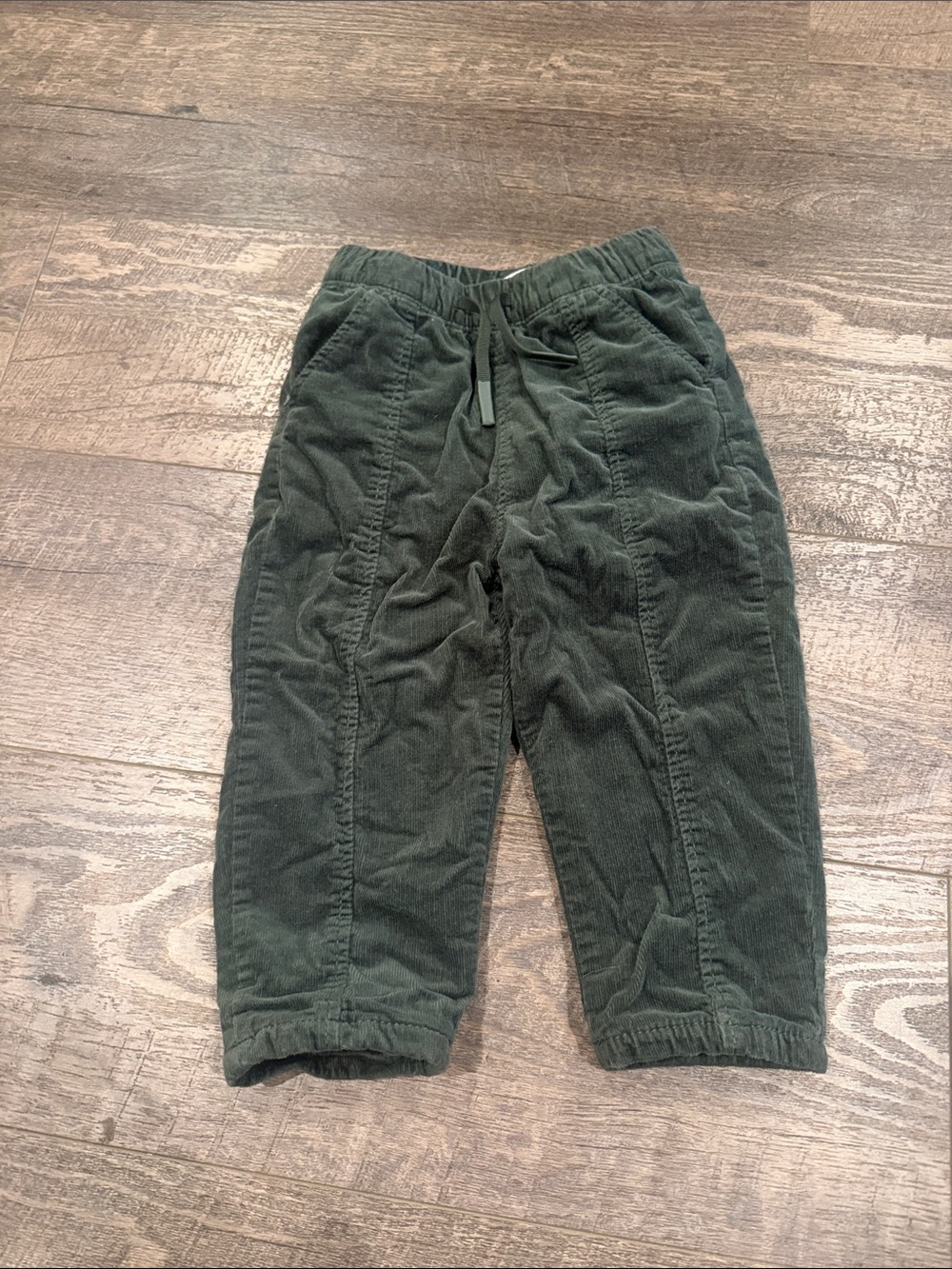Zara Dark Green Corduroy Jogger Pants
